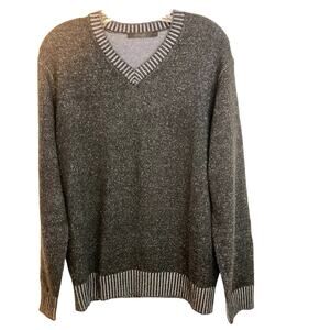 Raffi Pullover V-Neck Long Sleeve Merino Wool Sweater M